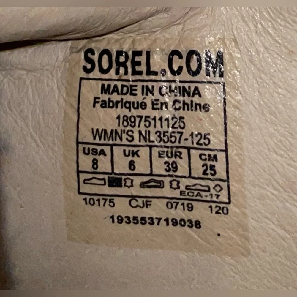 Sorel Women’s Joanie II White/Ivory Textured Wedge Sandals Slingback NL3557-125 - Picture 10 of 11